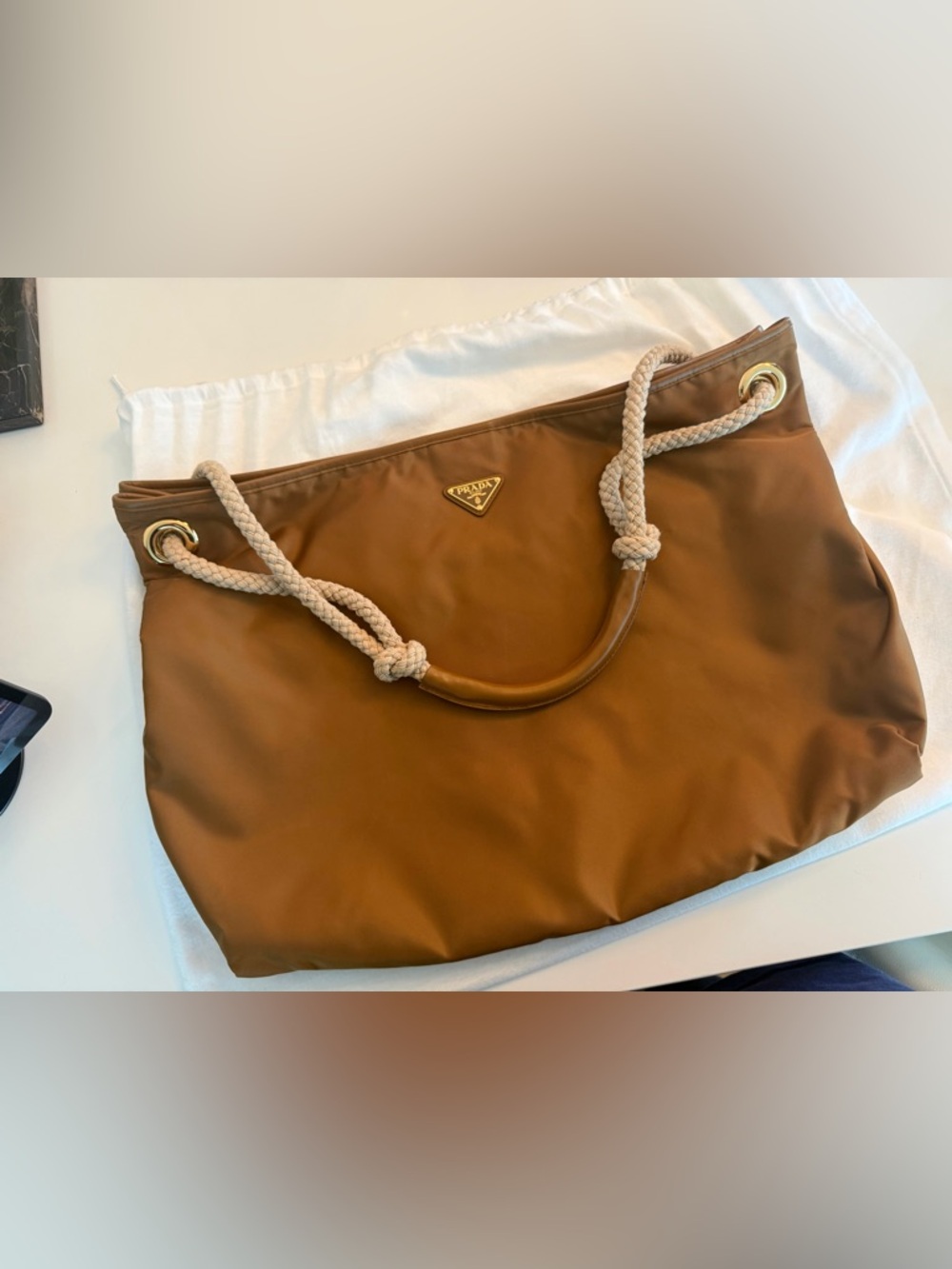 Prada Large Mariner Nylon Shoulder Bag